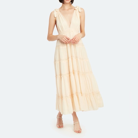 Free People Lily of The Valley Midi Dress - Peachy Keen - Xs - Picture 15 of 16